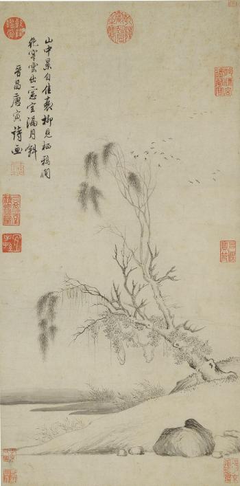 Willow by Autumn River by 
																	 Tang Yin