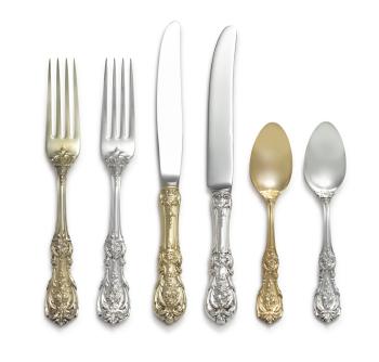 An American Silver And Silver-gilt Francis I Pattern Flatware Service, Reed & Barton, Taunton, Ma, 20th Century by 
																	 Reed & Barton