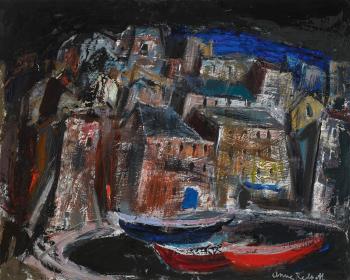 The Old Harbour, Bastia by 
																	Anne Redpath