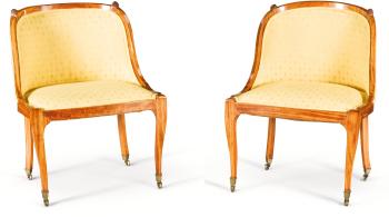 Pair Of Chairs For The Century Guild by 
																	Arthur Heygate Mackmurdo