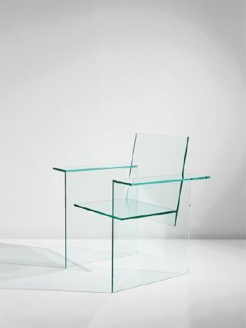 'Glass' chair by 
																	Shiro Kuramata