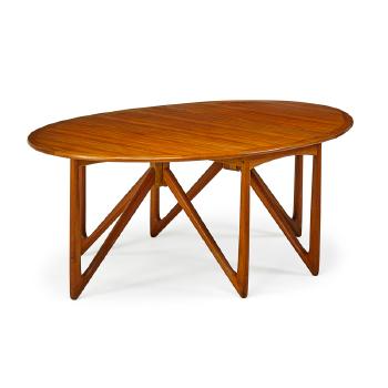 Drop-leaf dining table by 
																			Niels Koefoed