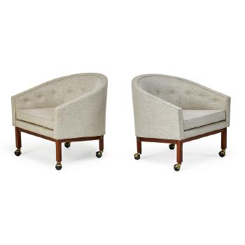 Pair of lounge chairs by 
																			Harvey Probber