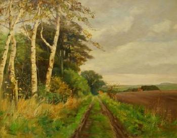 Field Track By Woodland by 
																	Harald Pryn