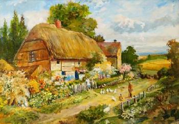 Thatched Cottage by 
																	Robert Dumont-Smith