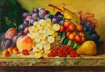 Still Life Of Fruit And Grapes by 
																	Robert Dumont-Smith