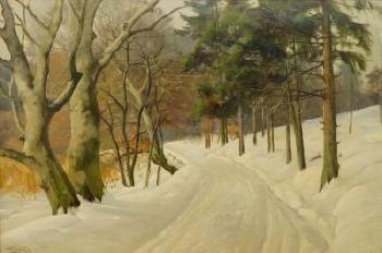 Woodland Track In Winter by 
																	Harald Pryn