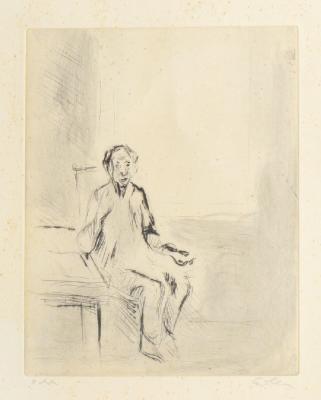 Portrait Of A Man Possibly György Lukács; Head study of Beethoven by 
																	Georg Eisler