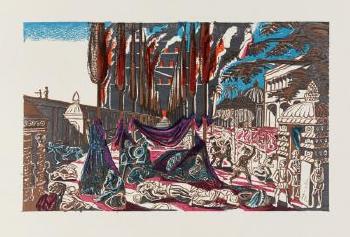 Salammbo...The Feast The Gardens Of Hamilcar  by 
																	Edward Bawden