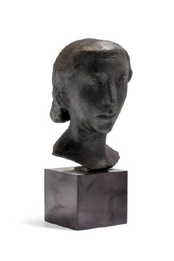Bronze à Figure Noire Figurant Le Buste D'Une Femme by 
																	Bruno Calvani