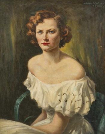 Woman With Red Lipstick by 
																			Charles Lewis Wrenn