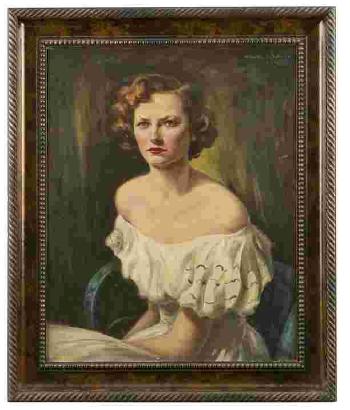 Woman With Red Lipstick by 
																			Charles Lewis Wrenn