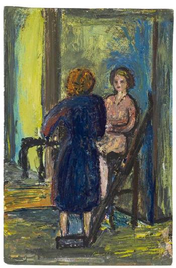 Two Women In Conversation by 
																			Alan Lowndes