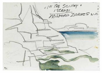 In The Scilley Islands by 
																			Milford Zornes