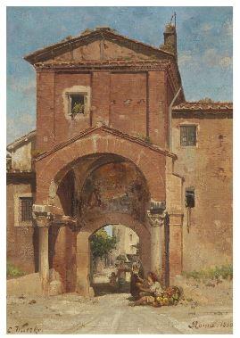 Römischer Torbogen Bei Der Porta San Lorenzo by 
																	Carl Wuttke