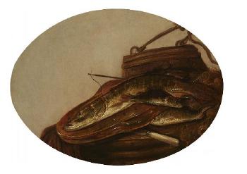 Stillleben Mit Fischen by 
																	Pieter de Putter