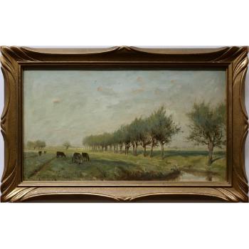 Untitled (Grazing Cattle) by 
																			Frederick Marlett Bell-Smith