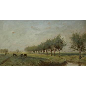 Untitled (Grazing Cattle) by 
																			Frederick Marlett Bell-Smith