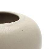 A Large, Round Stoneware Vase Decorated With Pale Grey egg-shell glaze by 
																			 Saxbo Co
