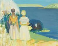 Two Women By The Sea by 
																			Hans Ollgaard
