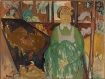 A Woman In A Green Dress by 
																			Hans Ollgaard