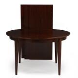 Circular Rosewood Dining Table With Extension And Three Leaves, Hereof Two Of Mahogany by 
																			Gunni Omann