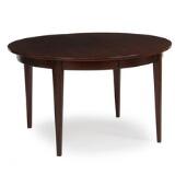 Circular Rosewood Dining Table With Extension And Three Leaves, Hereof Two Of Mahogany by 
																			Gunni Omann