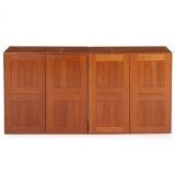 A Pair Of Solid Oregon Pine Cabinets With Brass Fittings by 
																			Mogens Koch