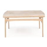 Square Coffee Table Of Solid, Soap Treated Oak by 
																			Edvard Kindt-Larsen