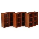 Three Bookcases And One Matching Plinth Of Solid Teak by 
																			Mogens Koch