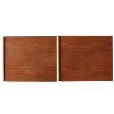 A Pair Of Teak Side Tables With Foldable Frame. by 
																			Illum Wikkelso