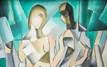 Two Surrealist Figures by 
																			Kazimir Malevich