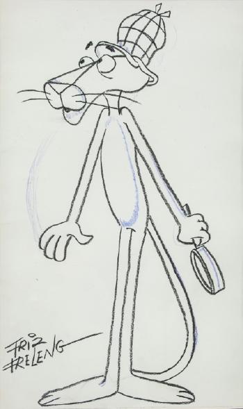 Portriat of Pink Panther by 
																			Fritz Freleng