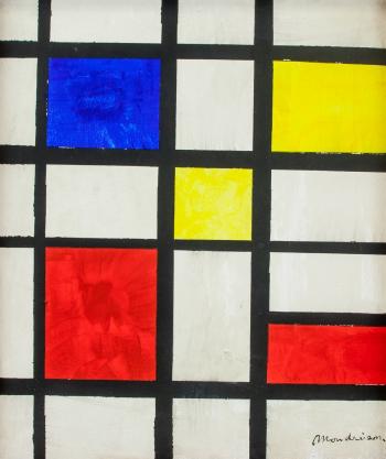 An Abstract Composition by 
																			Piet Mondrian