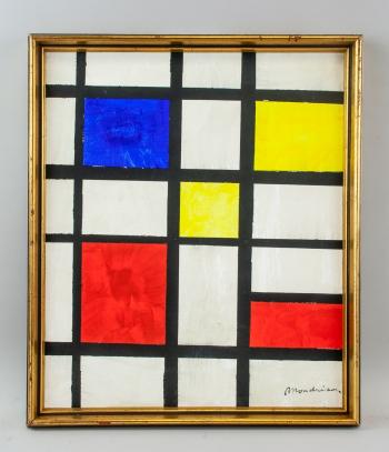 An Abstract Composition by 
																			Piet Mondrian