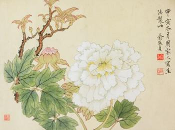 Peony Flowers by 
																			 Yu Zhizhen