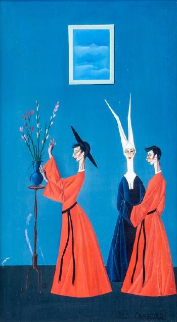 Three Nuns at Play by 
																			Carlo Canevari