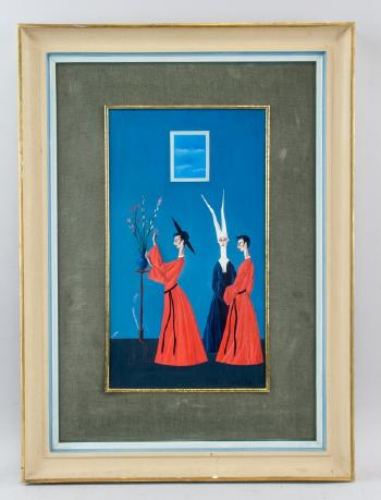 Three Nuns at Play by 
																			Carlo Canevari
