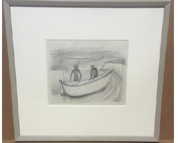 Two men in a boat by 
																			Elizabeth Vellacott