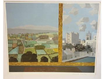 View through an open window  by 
																			Kenneth Rowntree