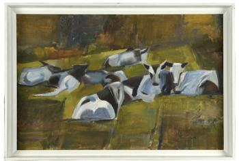Cattle resting by 
																			Roy Frederick Carnon