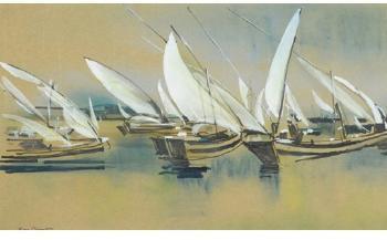 Sailing boats by 
																			Roy Frederick Carnon