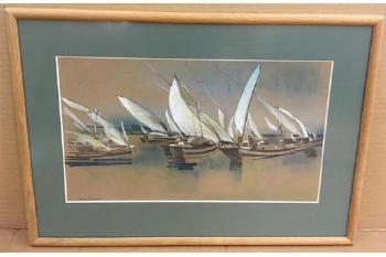 Sailing boats by 
																			Roy Frederick Carnon