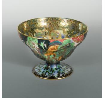 Garden of paradise pattern fairyland lustre melba centre footed bowl by 
																			Daisy Makeig-Jones