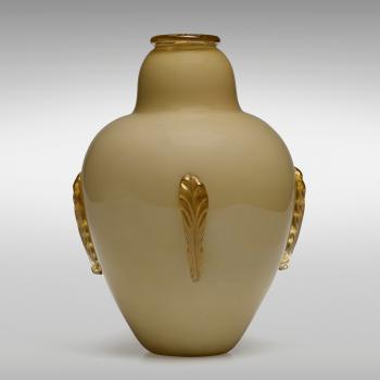 Incamiciato Palmette Vase by 
																			Napoleone Martinuzzi
