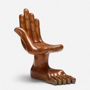 Hand Foot chair by 
																			Pedro Friedeberg