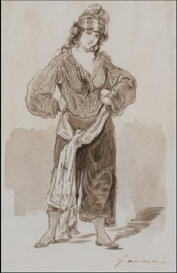 Rein a Quinze; Une Mère de Famille; A Man with Hat and Coat by 
																			Paul Gavarni