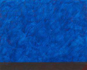 Four Elements On Blue 1973 by 
																	Milan Mrkusich