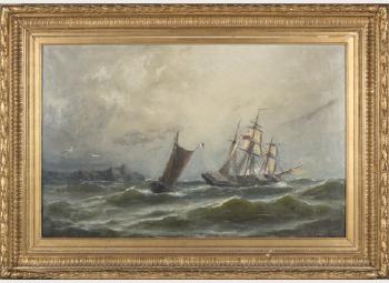 Marine Painting by 
																			Christian Fredrik Svensson