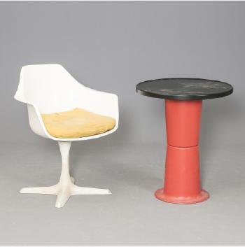 Chair and Table by 
																			Yrjo Kukkapuro